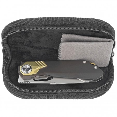 Nóż składany Remette Peregrine Falcon Brown/Gold Titanium, Hand Grinding Pearlescent M390 (RTT1-BX) Nóż składany Remette Peregrine Falcon Brown/Gold Titanium, Hand Grinding Pearlescent M390 (RTT1-BX)