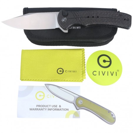 Nóż składany CIVIVI Cogent Black Micarta, Silver Bead Blasted 14C28N (C20038D-7) Nóż składany CIVIVI Cogent Black Micarta, Silver Bead Blasted 14C28N (C20038D-7)