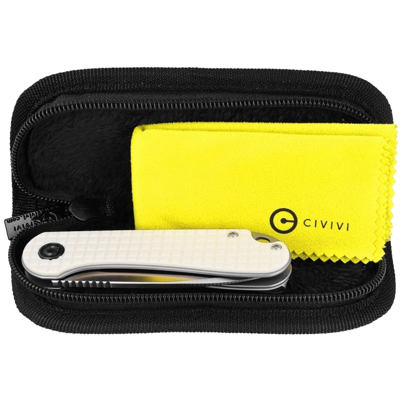 Nóż składany CIVIVI Elementum Flipper Patterned Ivory G10, Satin D2 (C907A-3)