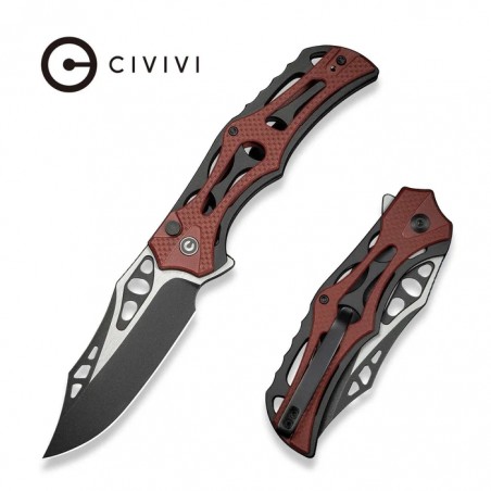Nóż składany Civivi Biophase Black Aluminium/Burgundy G10, Black Stonewashed/Satin Nitro-V (C23083C-1) Nóż składany Civivi Biophase Black Aluminium/Burgundy G10, Black Stonewashed/Satin Nitro-V (C23083C-1)
