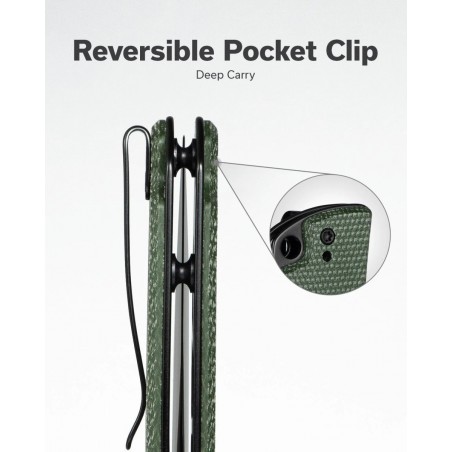 Nóż składany Sencut Praktisk Green Canvas Micarta, Black 9Cr18MoV (S24019-3) Nóż składany Sencut Praktisk Green Canvas Micarta, Black 9Cr18MoV (S24019-3)