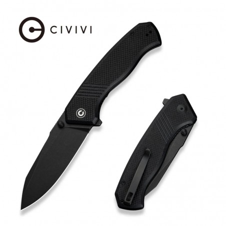 Nóż składany Civivi Placoid Black Coarse G10, Black Stonewashed 14C28N (C23079-1) Nóż składany Civivi Placoid Black Coarse G10, Black Stonewashed 14C28N (C23079-1)