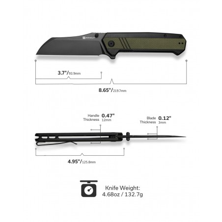 Nóż składany Sencut Draxor Green/Black G10, Black 9Cr18MoV (S24035-2) Nóż składany Sencut Draxor Green/Black G10, Black 9Cr18MoV (S24035-2)