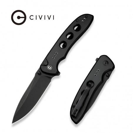 Nóż składany Civivi Hyperpulse Black Aluminium, Black Stonewashed 14C28N (C23087A-1) Nóż składany Civivi Hyperpulse Black Aluminium, Black Stonewashed 14C28N (C23087A-1)