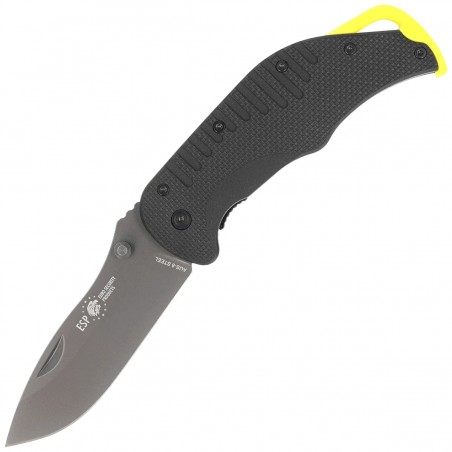 Nóż składany ESP EK-BY-01 Black/Yellow PA66 Polyamide, Titanium Gray PVD AUS-8 Nóż składany ESP EK-BY-01 Black/Yellow PA66 Polyamide, Titanium Gray PVD AUS-8