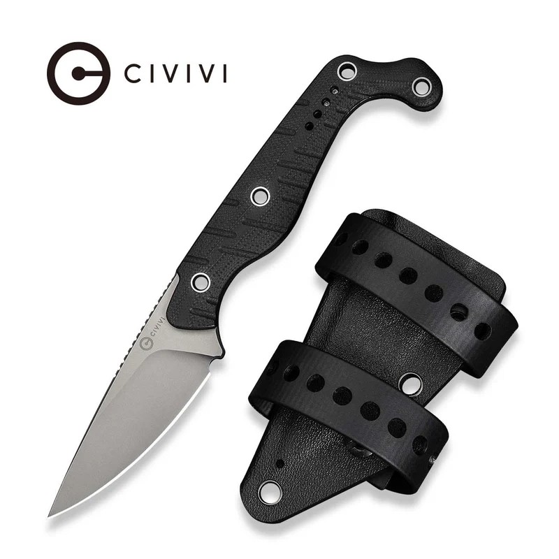 Nóż Civivi Sōkn Black G10, Stonewashed Nitro-V by Kyle Lamb (C22027-1)