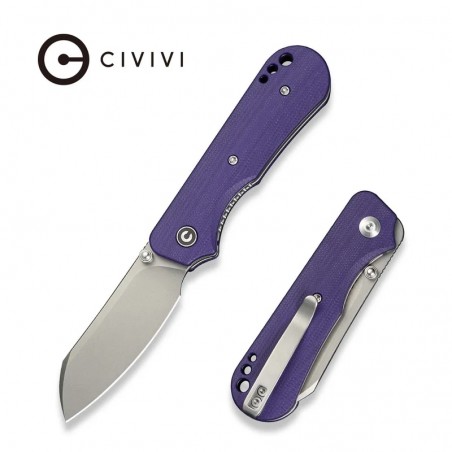 Nóż składany Civivi Crabby Purple G10, Stonewashed 14C28N by Ken Onion Jr. (C24055-2) Nóż składany Civivi Crabby Purple G10, Stonewashed 14C28N by Ken Onion Jr. (C24055-2)