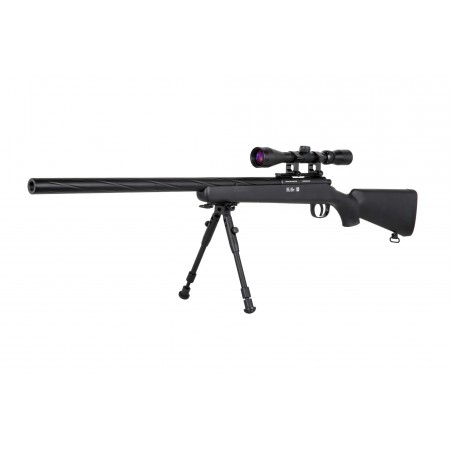 Replika karabinu snajperskiego Specna Arms SA-S12 EDGE™ z lunetą i dwójnogiem Czarna Replika karabinu snajperskiego Specna Arms SA-S12 EDGE™ z lunetą i dwójnogiem Czarna
