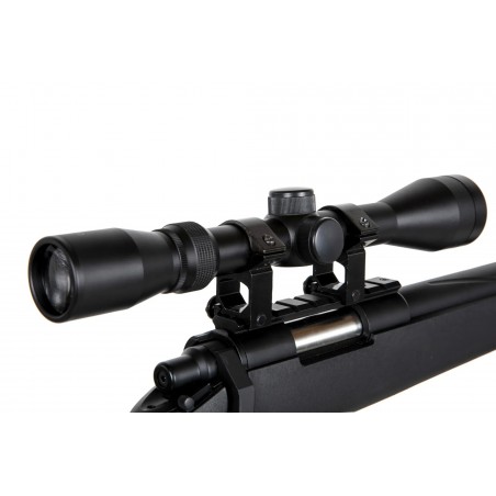 Replika karabinu snajperskiego Specna Arms SA-S12 EDGE™ z lunetą i dwójnogiem Czarna Replika karabinu snajperskiego Specna Arms SA-S12 EDGE™ z lunetą i dwójnogiem Czarna