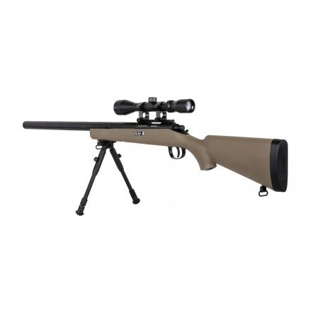Replika karabinu snajperskiego Specna Arms SA-S12 EDGE™ z lunetą i dwójnogiem Tan