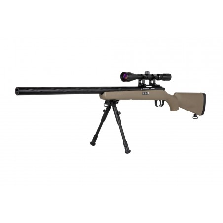 Replika karabinu snajperskiego Specna Arms SA-S12 EDGE™ z lunetą i dwójnogiem Tan