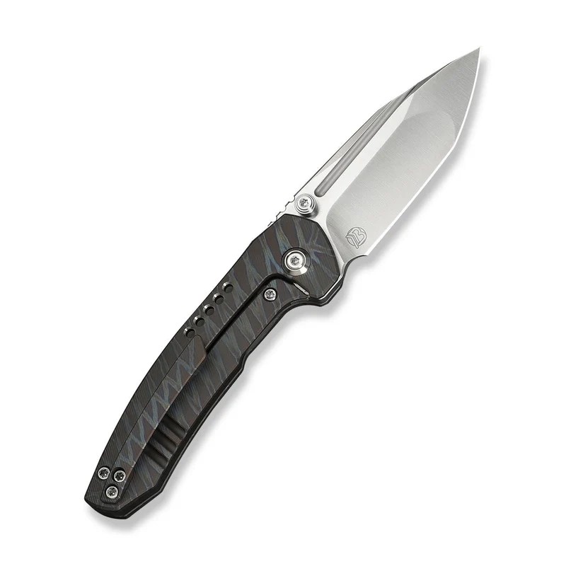 Nóż składany WeKnife Micro Trogon Tiger Stripe Titanium, Satin M390 by Brian Brown (WE24043-3)
