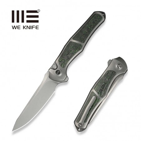 Nóż składany WeKnife 702XI LE No 149/150 Gray Integral Titanium/Jungle Wear Fat Carbon, Stonewashed M390 (WE07B-4) Nóż składany WeKnife 702XI LE No 149/150 Gray Integral Titanium/Jungle Wear Fat Carbon, Stonewashed M390 (WE07B-4)