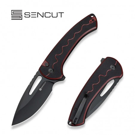 Nóż składany Sencut Squiggy Burgundy/Black G10, Black 9Cr18MoV (S24082A-3) Nóż składany Sencut Squiggy Burgundy/Black G10, Black 9Cr18MoV (S24082A-3)