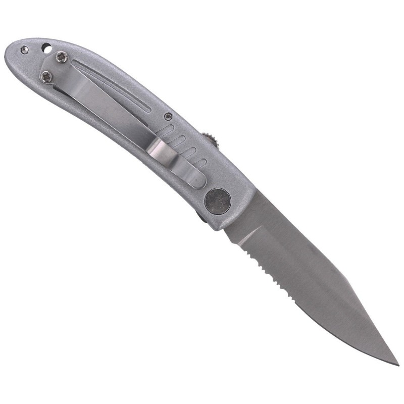 Nóż automatyczny Everts Solingen Predator Grey Aluminium, Satin AISI 420C (501905)