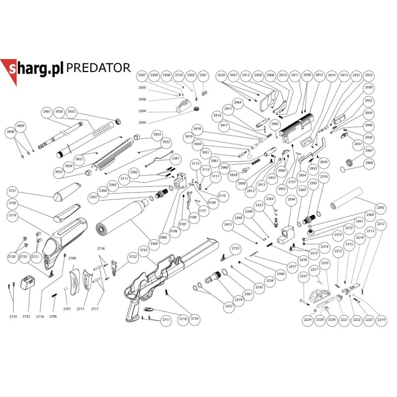 Iglica zaworu do wiatrówki Hatsan Hercules, Predator (2377 ST)