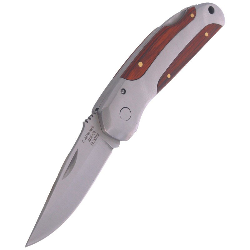 Nóż składany Herbertz CJH Pakka Wood/Steel, Satin 420 (230310 - 10000335)