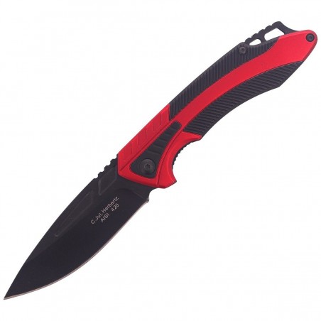 Nóż składany Herbertz Solingen Black / Red Aluminium, Black Blade (576812) Nóż składany Herbertz Solingen Black / Red Aluminium, Black Blade (576812)