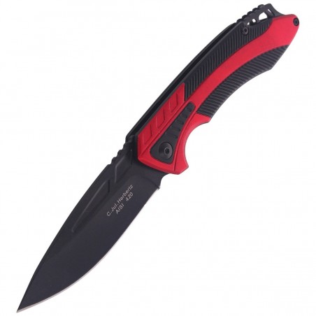 Nóż składany Herbertz Solingen Black / Red Aluminium, Black Blade (576812) Nóż składany Herbertz Solingen Black / Red Aluminium, Black Blade (576812)
