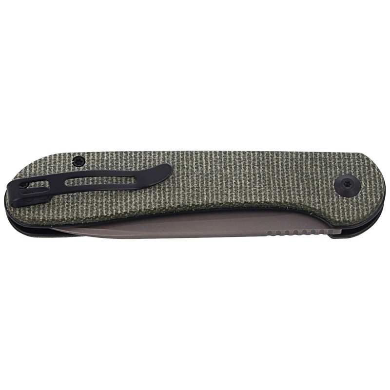 Nóż składany CIVIVI Button Lock Elementum Dark Green Micarta, Gray Stonewashed (C2103C)