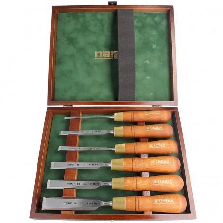 Zestaw 6 dłut stolarskich Narex Premium 6, 10, 12, 16, 20, 26 (853250) Zestaw 6 dłut stolarskich Narex Premium 6, 10, 12, 16, 20, 26 (853250)