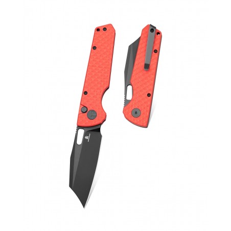 Nóż składany Bestechman Guardian Red G10 w/ Carbon Fiber Pattern, Black PVD D2 (BMK11F) Nóż składany Bestechman Guardian Red G10 w/ Carbon Fiber Pattern, Black PVD D2 (BMK11F)