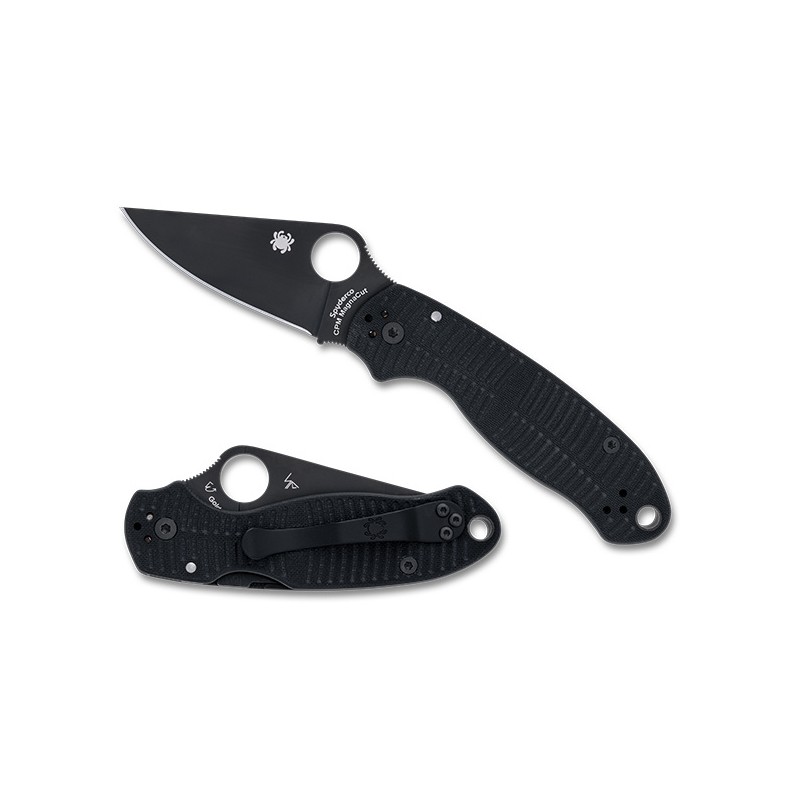 Nóż składany Spyderco Para 3 Salt Black G10, Black DLC MagnaCut by Sal, Eric Glesser (C223GMCBKP)