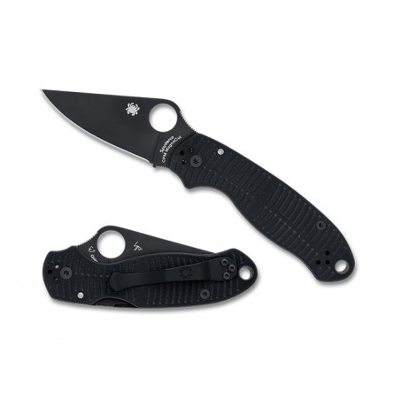 Nóż składany Spyderco Para 3 Salt Black G10, Black DLC MagnaCut by Sal, Eric Glesser (C223GMCBKP)