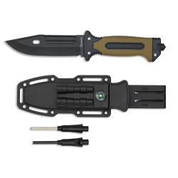 Nóż Martinez Albainox ABS/Rubber Coyote/Black, Black 3Cr13Mov (32664)