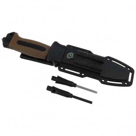 Nóż Martinez Albainox ABS/Rubber Coyote/Black, Black 3Cr13Mov (32664) Nóż Martinez Albainox ABS/Rubber Coyote/Black, Black 3Cr13Mov (32664)