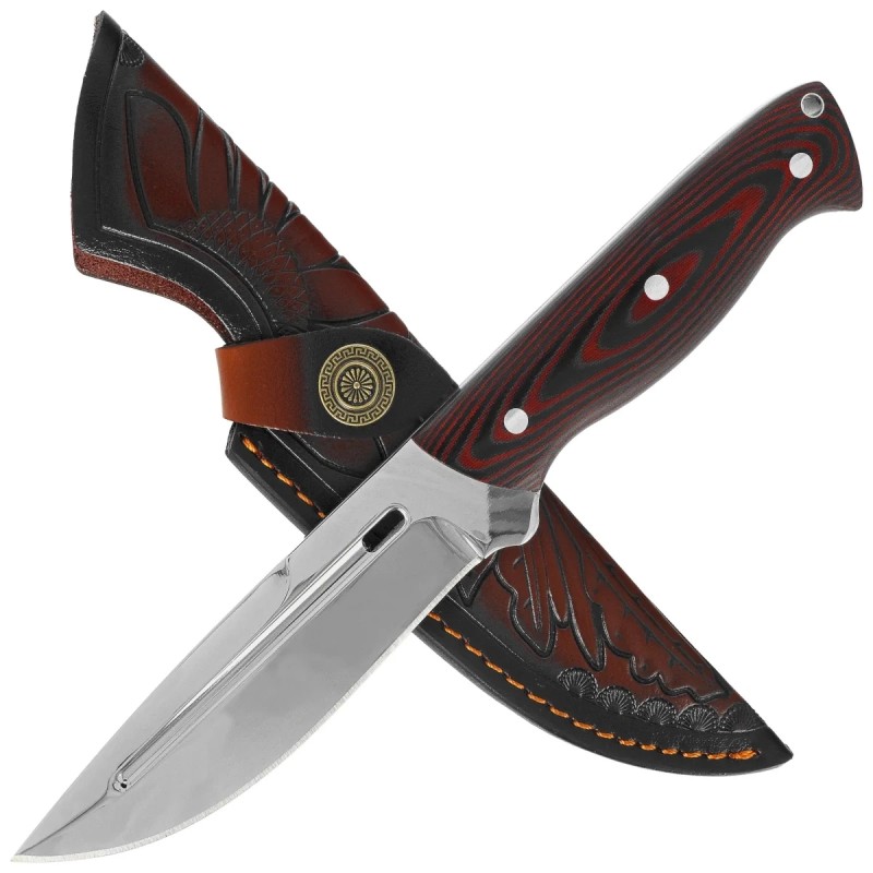 Nóż myśliwski Martinez Albainox Brown Micarta, Satin 3Cr13Mov (32770)