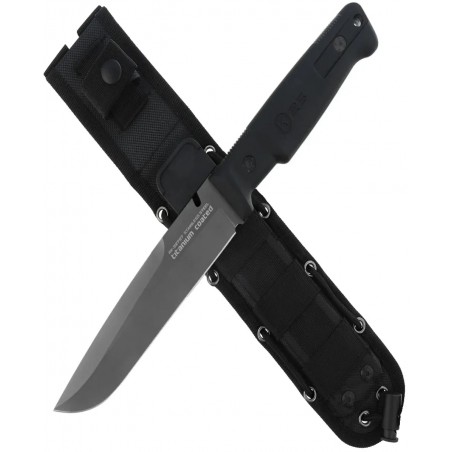 Nóż K25 RK-32757 Black Rubber, Black Titanium 4Cr13Mov