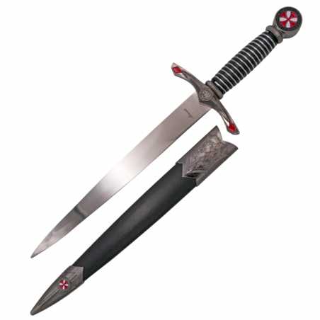 Sztylet templariuszy Decor Habitat Templar Dagger Black/Silver ABS, Satin (S0302) Sztylet templariuszy Decor Habitat Templar Dagger Black/Silver ABS, Satin (S0302)