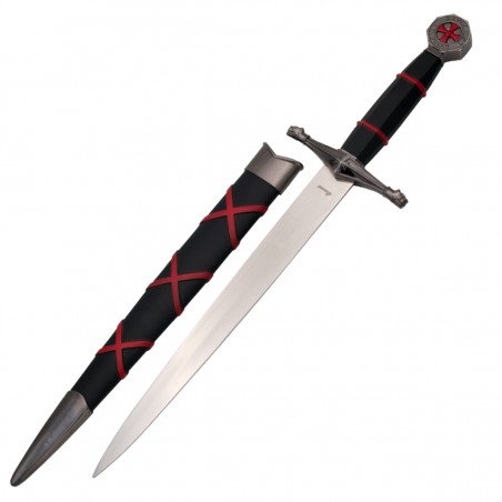 Sztylet templariuszy Decor Habitat Templar Dagger Black/Red ABS, Satin (10762) Sztylet templariuszy Decor Habitat Templar Dagger Black/Red ABS, Satin (10762)