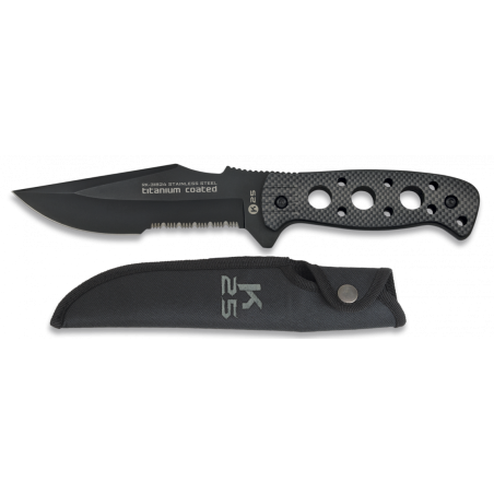 Nóż K25 RK-31824 Grey Aluminium, Black Titanium 7Cr17Mov Nóż K25 RK-31824 Grey Aluminium, Black Titanium 7Cr17Mov