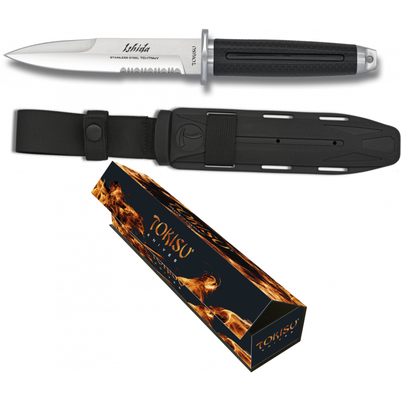 Nóż Tokisu Ishida Black Rubber, Satin 7Cr17MoV (32381)