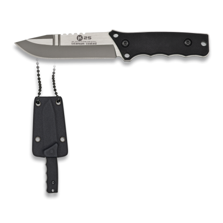 Nóż na szyję K25 RK-32371 Neck Knife Black G10, Titanium 7Cr17Mov Nóż na szyję K25 RK-32371 Neck Knife Black G10, Titanium 7Cr17Mov