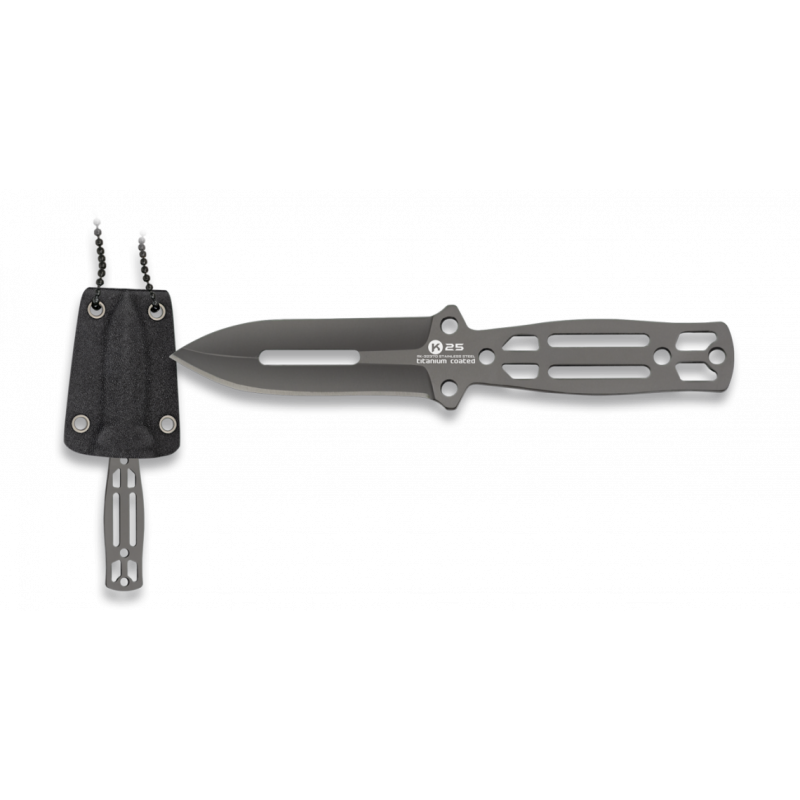 Nóż na szyję K25 RK-32370 Neck Knife Titanium Nakted, Titanium 7Cr17Mov