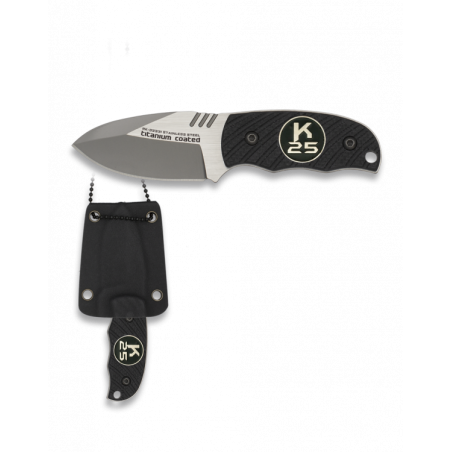 Nóż na szyję K25 RK-32331 Neck Knife Black G10, Titanium/Brushed 7Cr17Mov Nóż na szyję K25 RK-32331 Neck Knife Black G10, Titanium/Brushed 7Cr17Mov