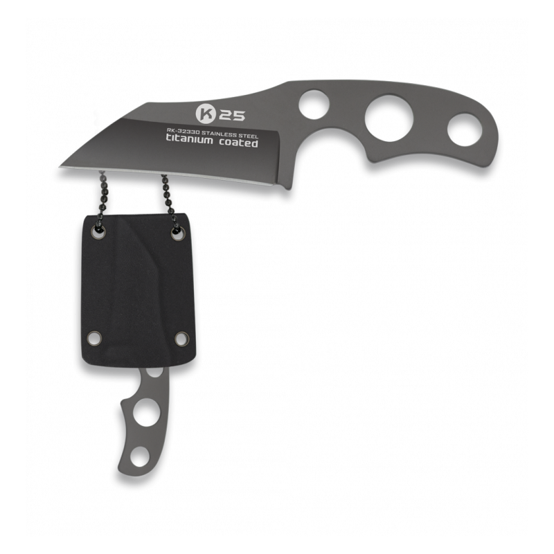 Nóż na szyję K25 RK-32330 Neck Knife Titanium Nakted, Titanium 7Cr17Mov