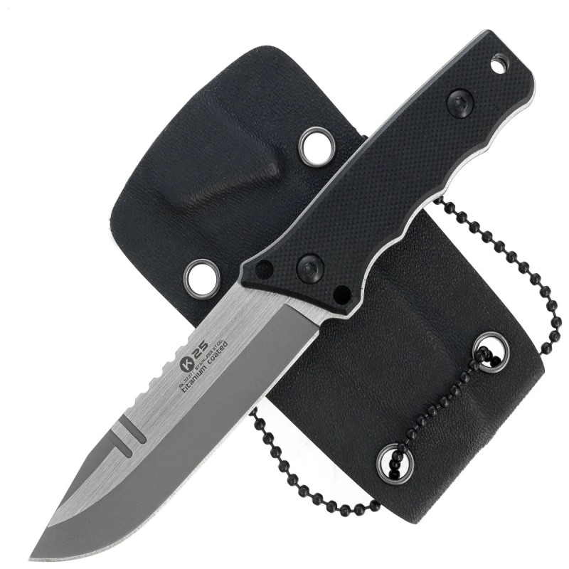 Nóż na szyję K25 RK-32371 Neck Knife Black G10, Titanium 7Cr17Mov