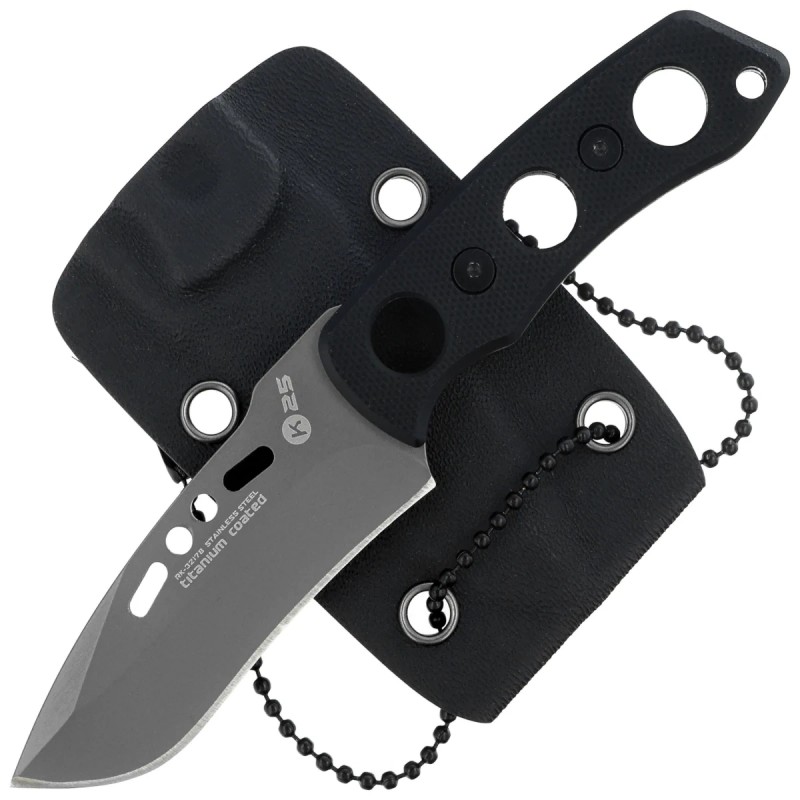 Nóż na szyję K25 RK-32178 Neck Knife Black G10, Titanium 7Cr17Mov