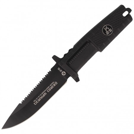 Nóż K25 RK-31910 Black Rubber, Black Titanium 7Cr17Mov Nóż K25 RK-31910 Black Rubber, Black Titanium 7Cr17Mov