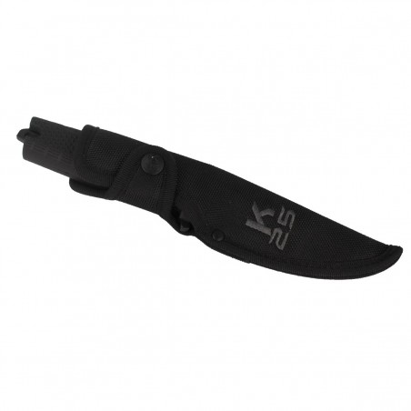 Nóż K25 RK-31910 Black Rubber, Black Titanium 7Cr17Mov Nóż K25 RK-31910 Black Rubber, Black Titanium 7Cr17Mov