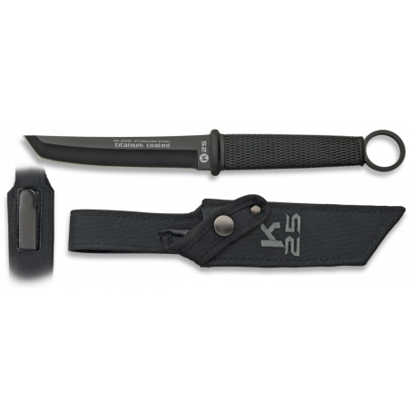 Nóż K25 Botero Tanto Black Rubber, Black Titanium 7Cr17Mov (31891) Nóż K25 Botero Tanto Black Rubber, Black Titanium 7Cr17Mov (31891)