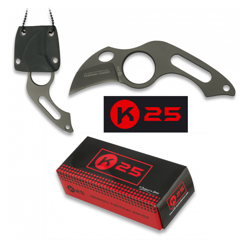 Nóż na szyję K25 RK-31849 Neck Knife Titanium Naked, Titanium 7Cr17Mov