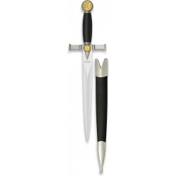 Nóż Tole 10 Imperial Templar Dagger Ornament , Black/Chrome ABS/Zamak, Satin 3CR13Mov (32308)