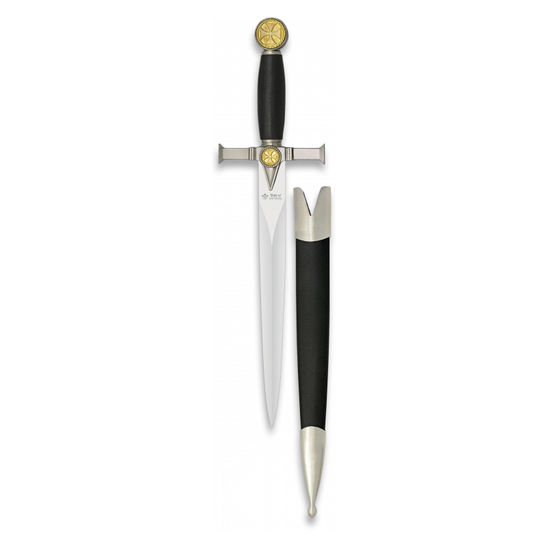 Nóż Tole 10 Imperial Templar Dagger Ornament , Black/Chrome ABS/Zamak, Satin 3CR13Mov (32308)