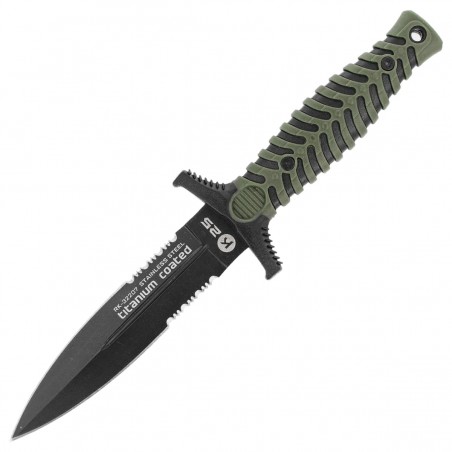 Nóż boot K25 Tactical Green ABS/Rubber, Black Titanium 7Cr17Mov (32207) Nóż boot K25 Tactical Green ABS/Rubber, Black Titanium 7Cr17Mov (32207)
