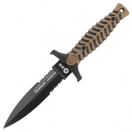 Nóż boot K25 RK-32206 Coyote ABS/Rubber, Black Titanium 7Cr17Mov Nóż boot K25 RK-32206 Coyote ABS/Rubber, Black Titanium 7Cr17Mov